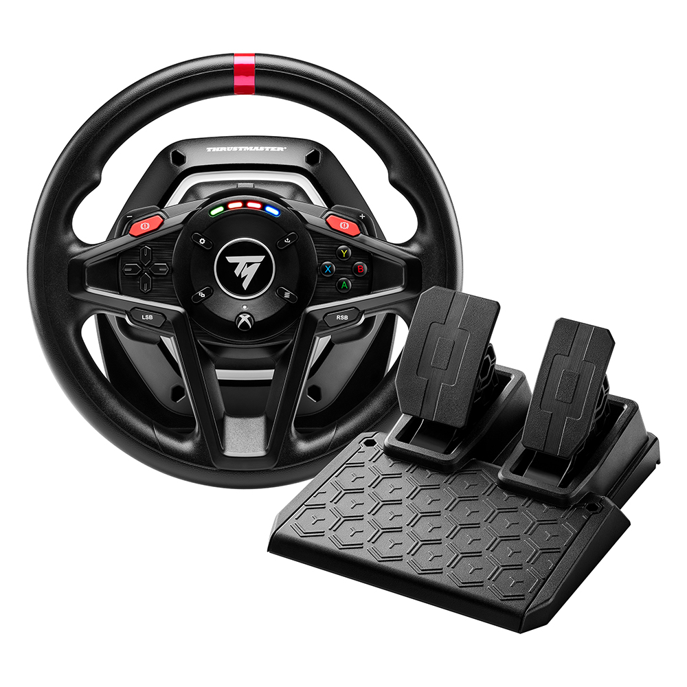 Volante Sim Racing Thrustmaster T128 - Force Feedback, Pedaliera magnetica  a 2 pedali, compatibile con Xbox Series X